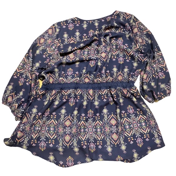 Navy blue patterned Tunic XXL - Picture 2 of 6